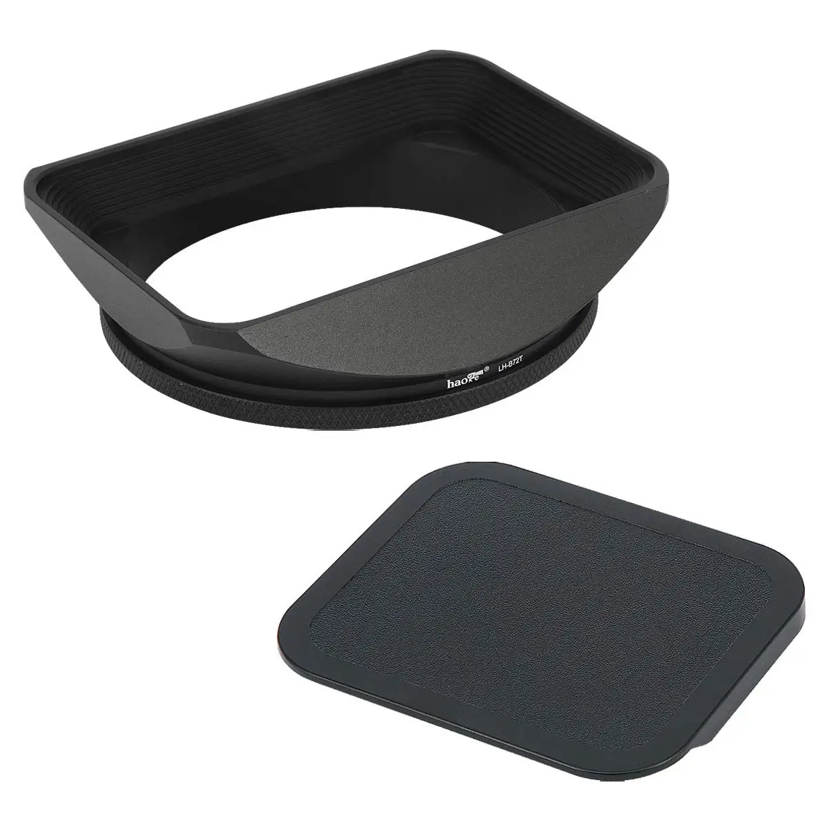 Universal 72mm CNC Aluminum Square Metal Screw-in Mount Lens Hood with Cap for Canon Nikon Sony Fuji Leica Voigtlander | Электроника