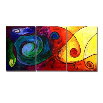 

3 Panels Abstract Canvas Paintings Large Modern 100% Hand Painted Wall Art for Living Room Bedroom Home Decorations