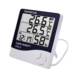 Advanced LCD Digital Temperature & Humidity Weather Station with Clock (HTC-2)