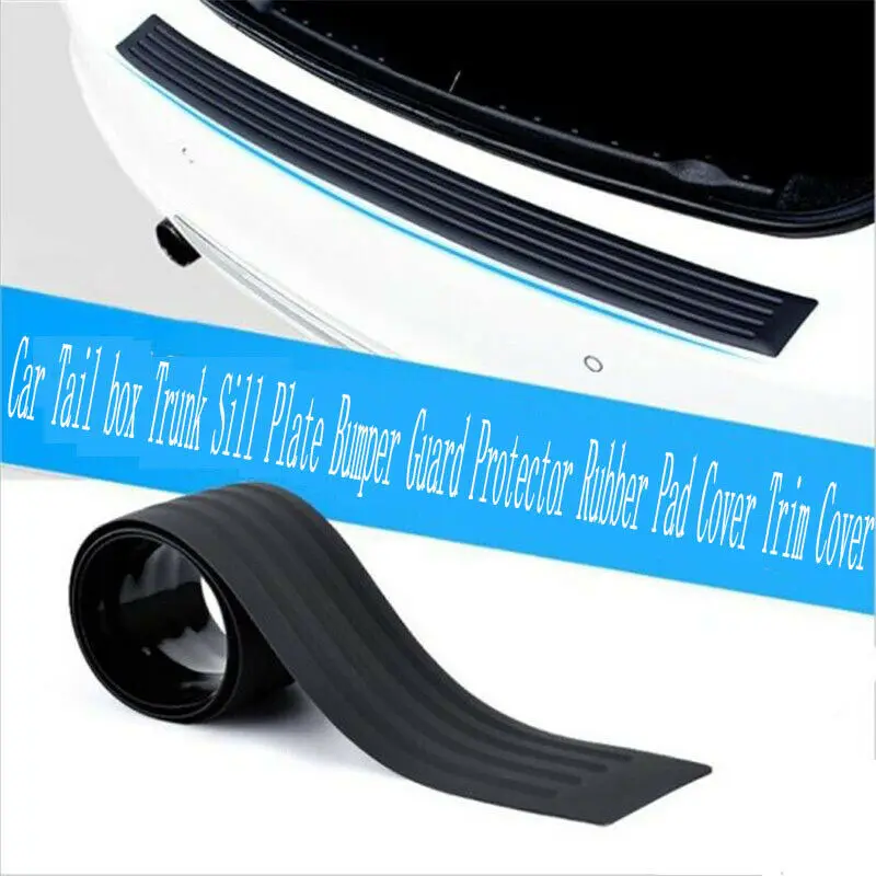 

Car Tail box Trunk Sill Plate Bumper Guard Protector Rubber Pad Cover Trim 90cm* 8cm