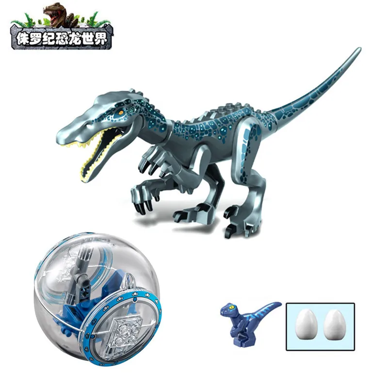 

2019 Jurassic World Park Raptor Dinosaur Baryonyx Dinosaur Eggs Baby Figures Building Blocks Bricks Toys Juguetes Gift