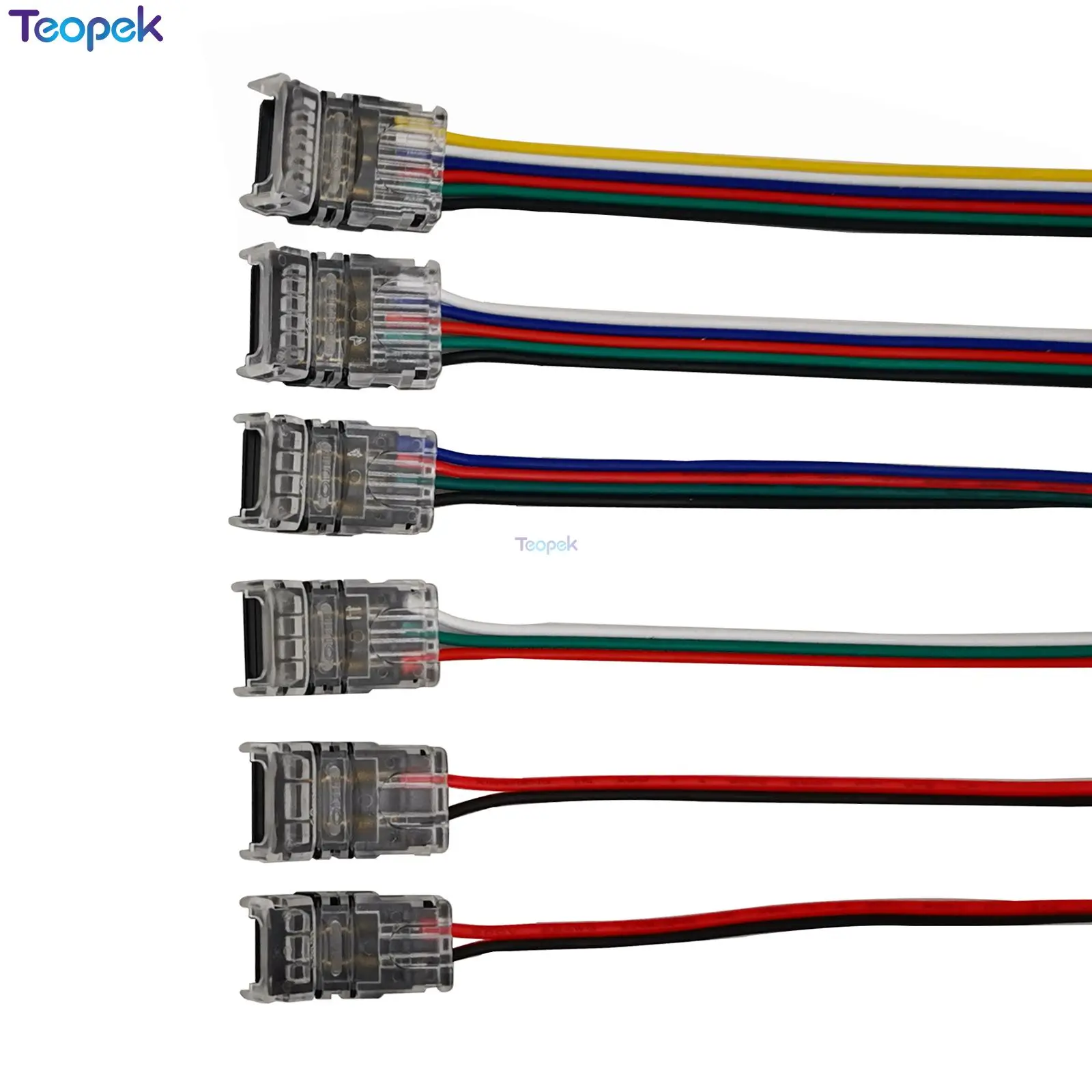 5 pièces 2pin 3pin 4pin 5pin 6pin LED bande de connecteur pour dénuder les bornes d'utilisation de connexion pour la bande rvb RGBW couleur unique