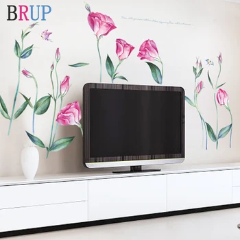 

155*85cm Large Fresh Flower Wall Stickers Romantic Home Decor for Bedroom Living Room Art Vinyl DIY Wall Decal Beautiful Sticker