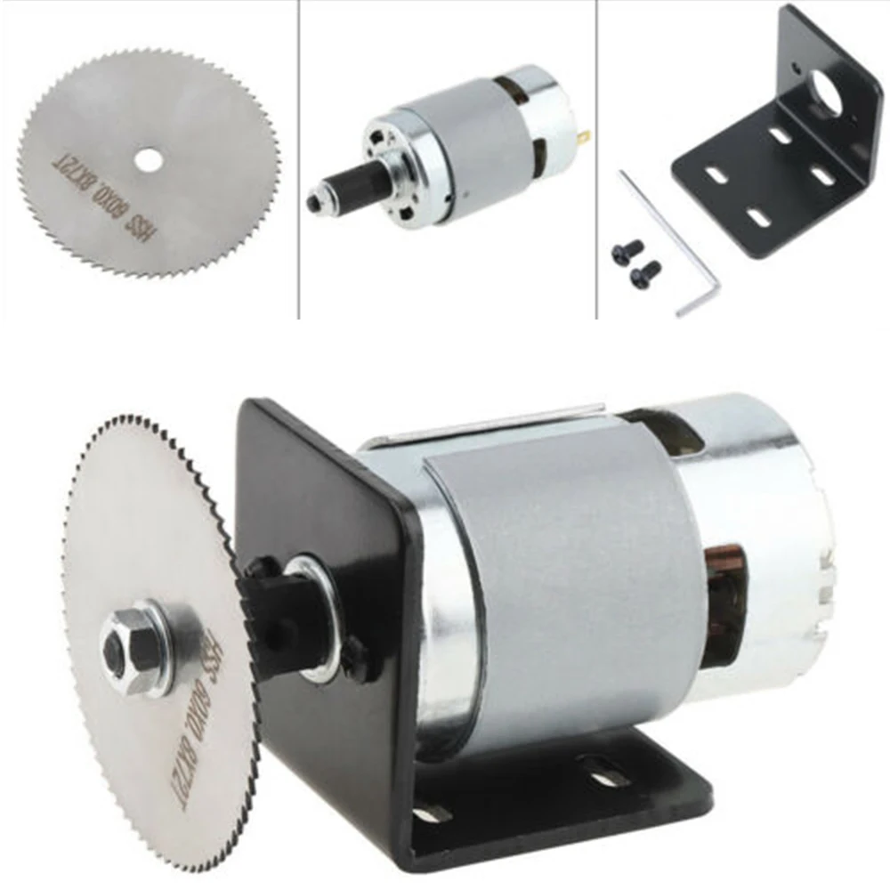12-24V Mini Hand Drill DIY Lathe Press Motor With Ball Bearing Mounting Bracket