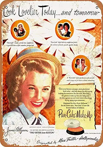 

8x12 металлическая вывеска-июнь Allyson Pan-торт макияж-Ретро Настенный декор домашний декор