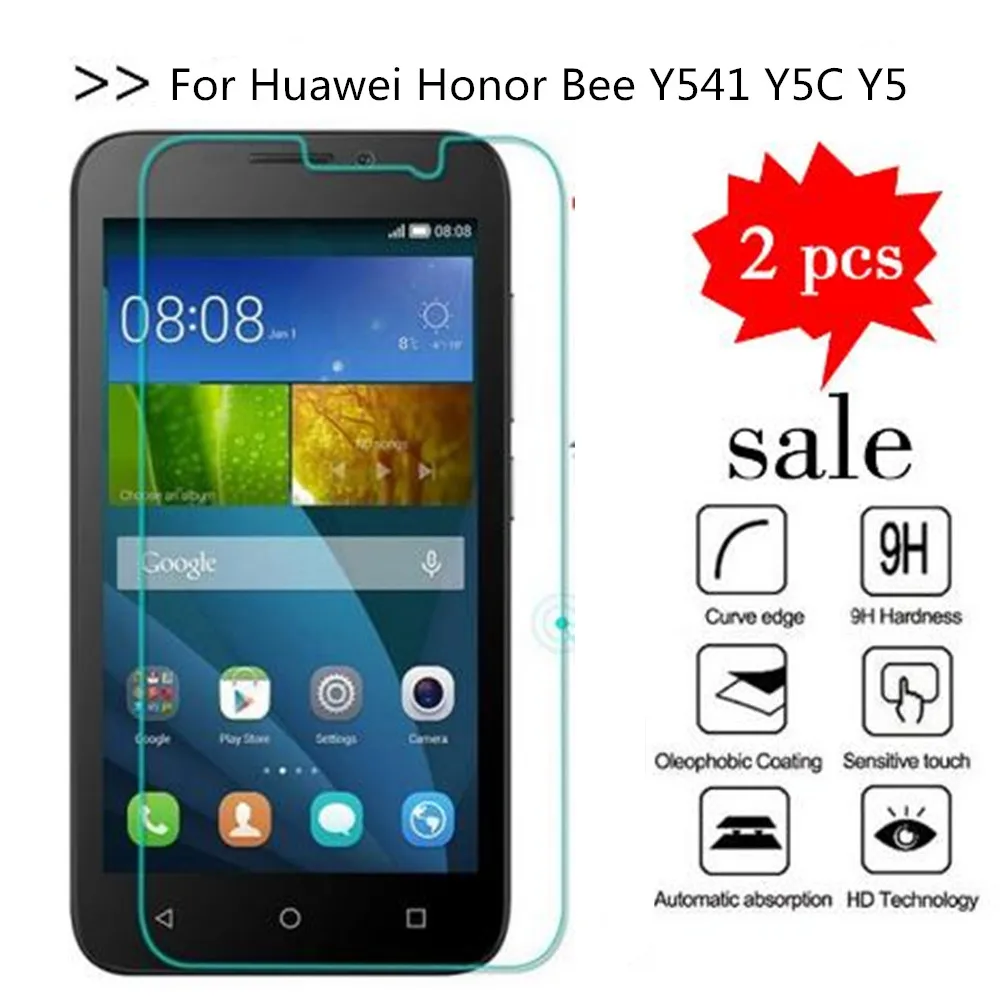 2 шт. Защитное стекло для Huawei Honor Bee Y541 Y5C Y5|Защитные стёкла и плёнки| |