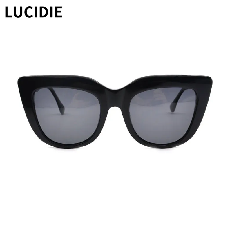 LUCIDIE 2021 Winter Latest European &amp American Style Retro Cat Eye Sun Glasses Frame Polarized Sunglasses Women Acetate Eyewear. |