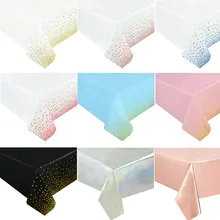 

137*274cm Rose Gold Tablecloth Gold/silver Dot Disposable Table Cover DIY Birthday Party Supplies Baby Shower Wedding Home Decor