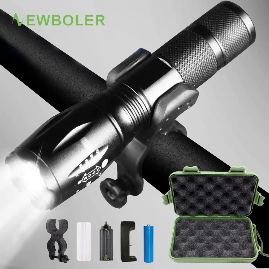 

NEWBOLER 18650 Bicycle Light 12000 Lumens L2 T6 Cycling Front Light Set Bike Light Lamp Torch Waterproof ZOOM Flashlight Battery