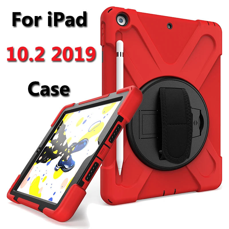 Сверхпрочный чехол для iPad 10 2 2019 7 го поколения защитный с поворотом на 360 градусов