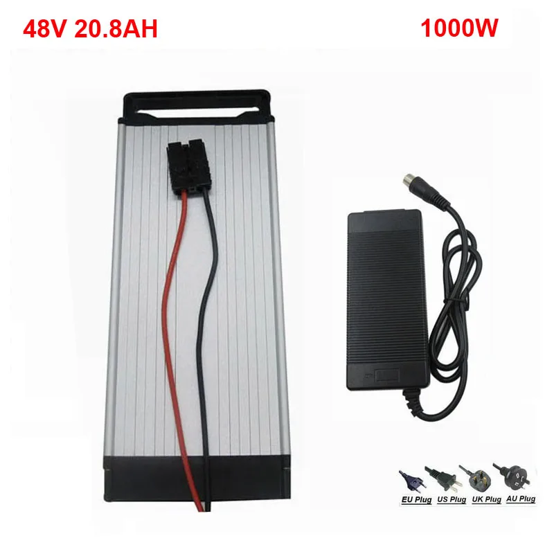 48V 1000W задняя стойка батареи 500W 750W 13S 20AH литий 18650 Аккумулятор для фара