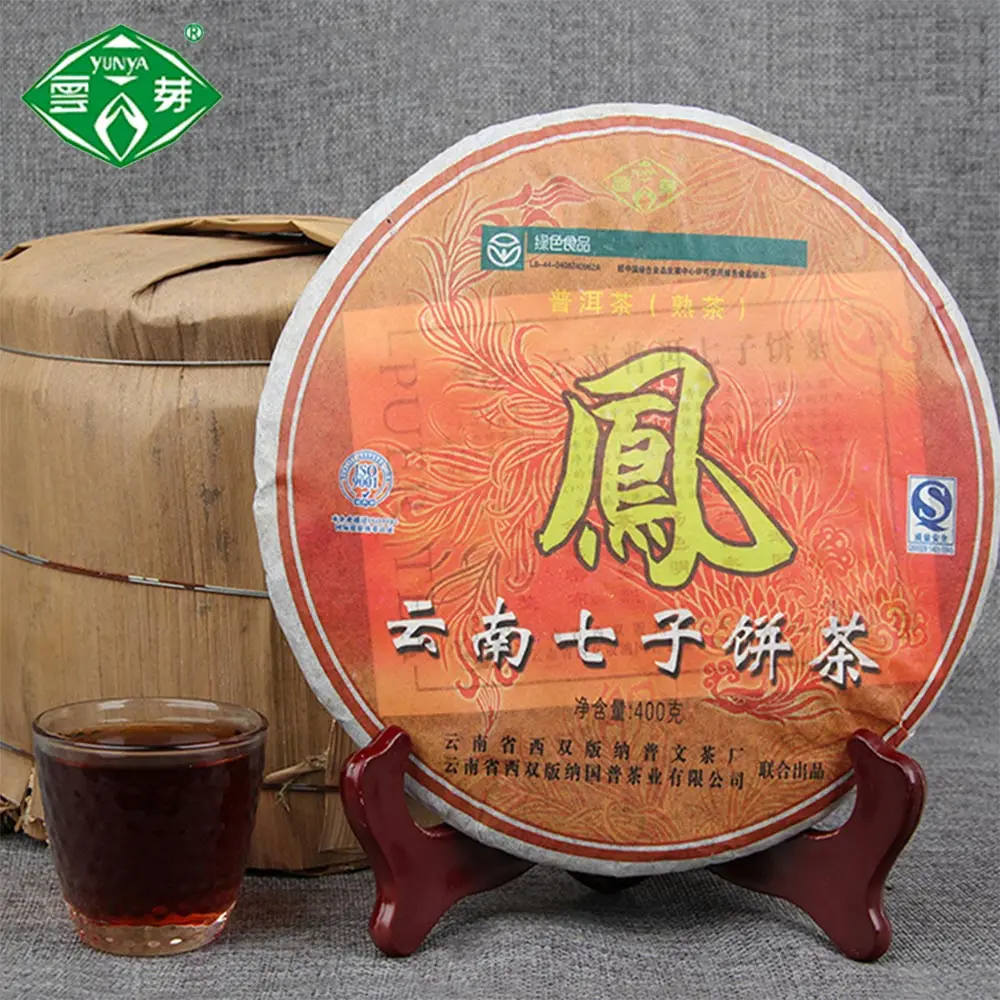 Puwen 2006 спелый Pu-erh &quotPhoenx&quot фэн Бин шу торт 400 г | Дом и сад