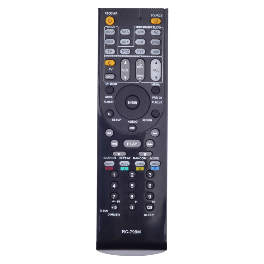 

RC-799M Audio Video Receive Battery Powered Remote Control Colorful Button Home Compact Easy Operate TV Accessories For ONKYO