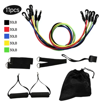 

11PCS/SET Resistance Bands Sport Fitness Rubber Tubes Bands Yoga Exercise Stretch Training Home Gyms Elastic Pull Strap