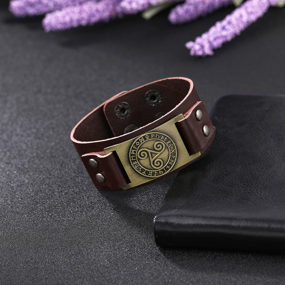 Skyrim винтажный браслет из натуральной кожи для мужчин, браслеты с символами Sicily, аксессуары для ювелирных изделий