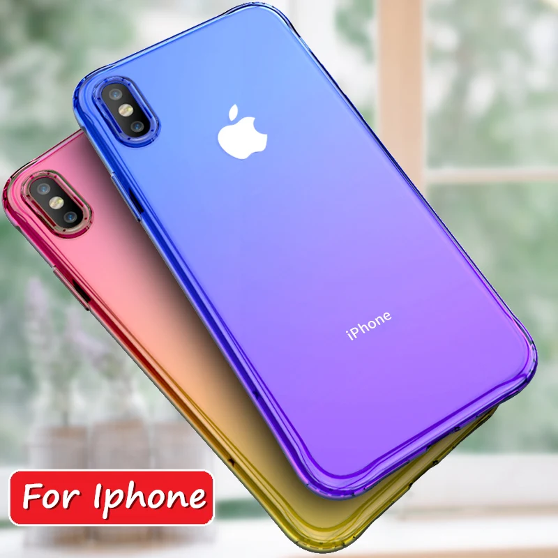 Цветной телефонный чехол для Apple iPhone 11 Pro Max мягкий Iphone 7 8 6 6S Plus X XS XR противоударные