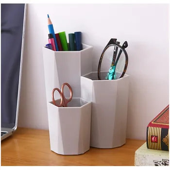 

3 in 1 Set Makeup brush storage tube beauty makeup brush bucket finishing box cosmetic storage box female eyebrow brush