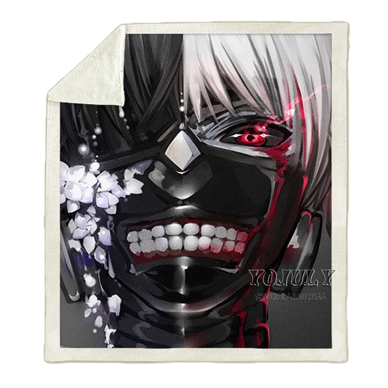 YOJULY одежда с надписью «Tokyo Ghoul Harajuku Пижама для детей и взрослых, Объёмный рисунок(3D-принт) одеяло диван Стёганое одеяло Дорожный Чехол постельного белья в стиле «хип-хоп» с рисунком из аниме фирменный магазин-аутлет K32