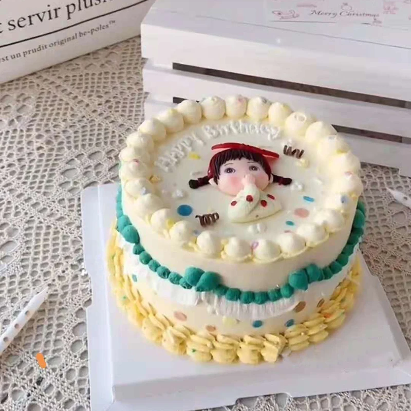 Happy Birthdaystrawberry sweater little girl Decoration Cake