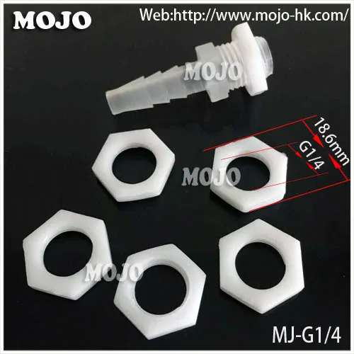 MJ-G1/4 G1/4 ''нитки PP пластиковые гайки(100 шт./лот