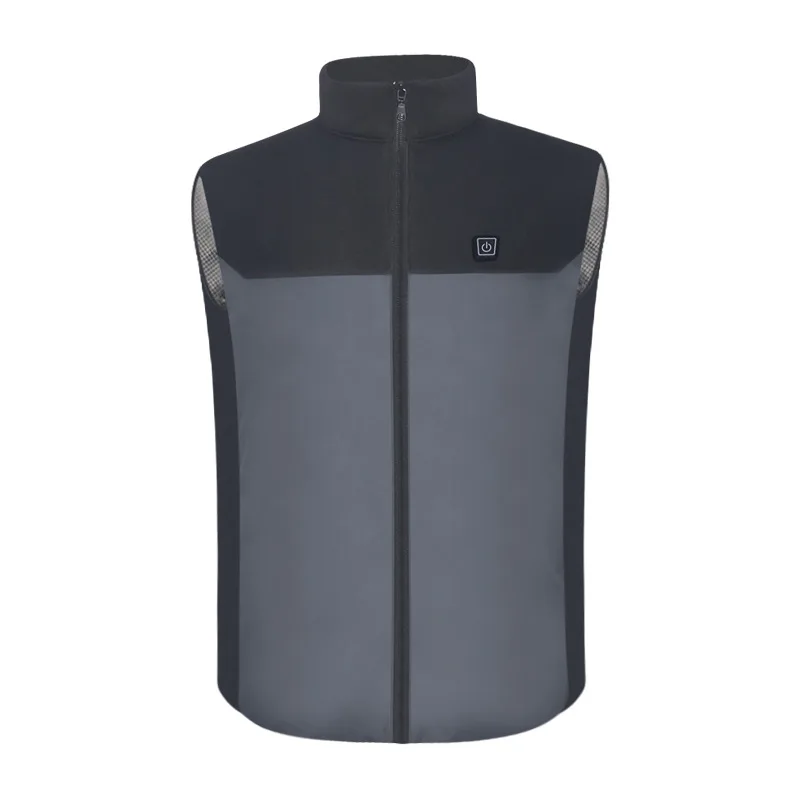 ZYNNEVA зимняя электрическая батарея тепловой жилет для мужчин и женщин Спорт на открытом воздухе USB умная куртка с подогревом термальный поход одежда GC1134 - Цвет: Серый