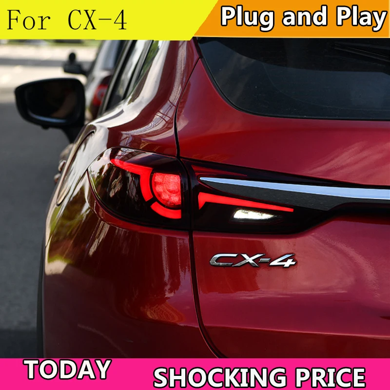 Подходит для Mazda CX-4, модифицированный светильник-ложка в сборе, зеркало заднего вида, фонарь для поворота, задний светильник