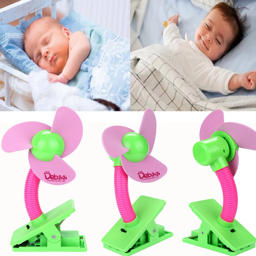 

Stroller Fan Portable Baby Mini Safety Clip On Pushchair Pram Cot Mini Mute Adjustable Charging Fan Cooler for Baby Stroller