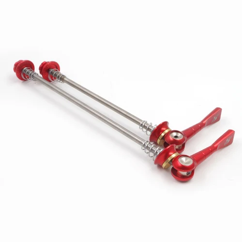 Red-Titanium Axle WILDSIDE 1 пара titanium сплава велосипед cnc эксцентрики Сверхлегкий велосипедные дорожные детали mtb горный велосипед QR аксессуары - Цвет: Red-Titanium Axle