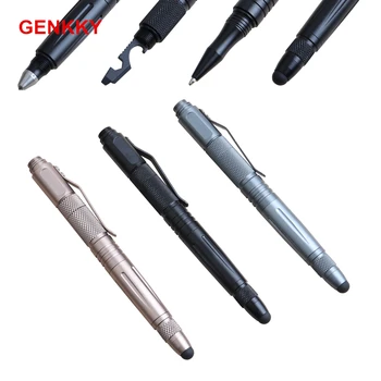 

Tactical Pen Self Defense Tool For Survival Military Metal Stylus Pen Glass Breaker Ballpoint Pen Multi Tool 2 Extra Refill Ink