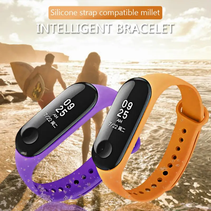 15 шт. силиконовый ремешок для часов сменный Браслет для Xiao mi Smart Band 4 3