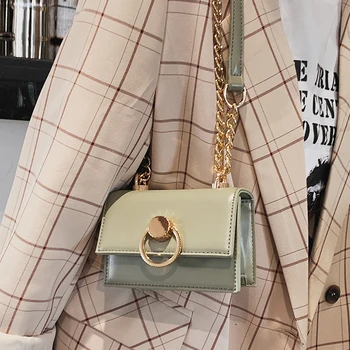 

Mini Square Crossbody Bag 2020 Fashion New High quality PU Leather Women's Designer Handbag Lock Chain Shoulder Messenger Bag