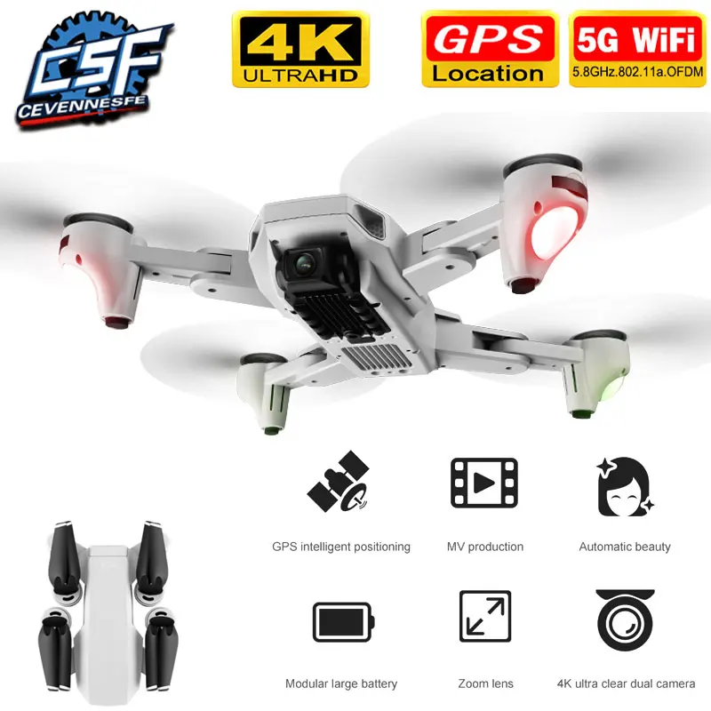 2020 Новый S103 Pro Дрон с камерой 4K RC Квадрокоптер дроны GPS 5G WIFI FPV HD складной Вертолет