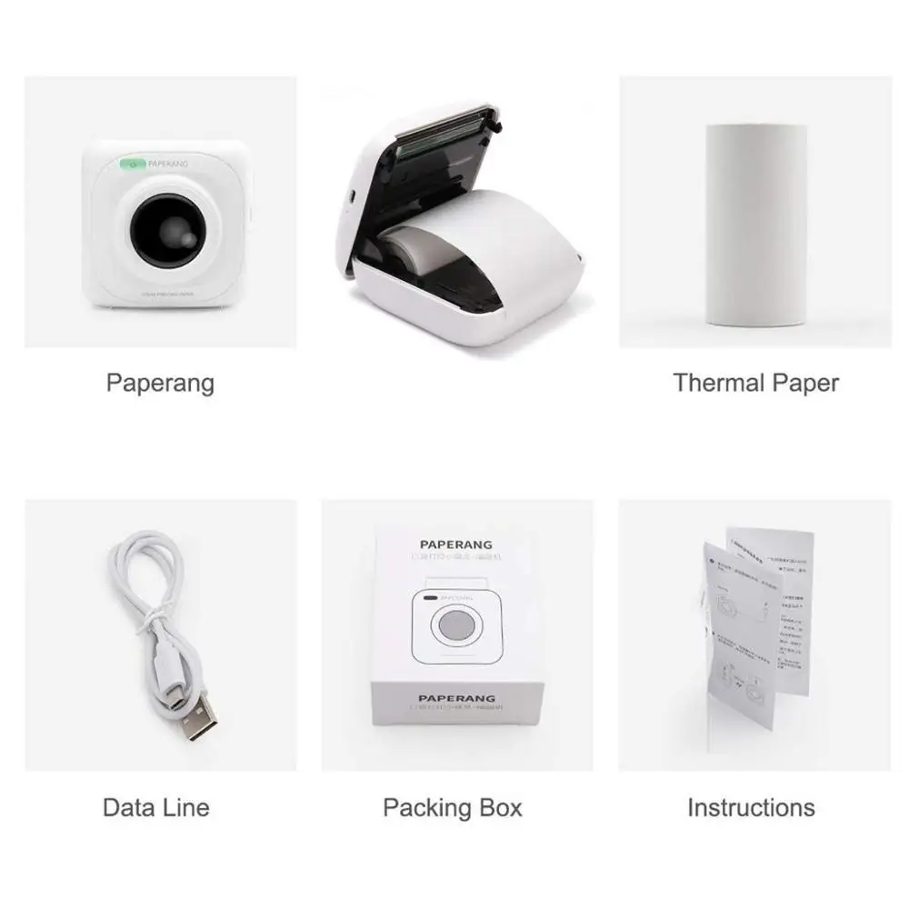 PAPERANG P1 портативный Bluetooth 4,0 принтер термальный фото телефон Беспроводное подключение мини карманные принтеры для iOS Android Windows