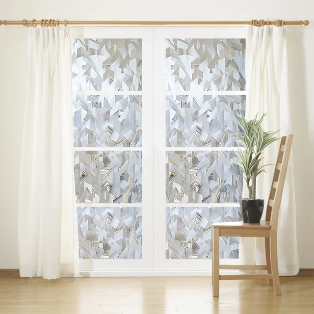Crystal 3D Privacy Window Film Refraction Glass Film Static Cling Anti