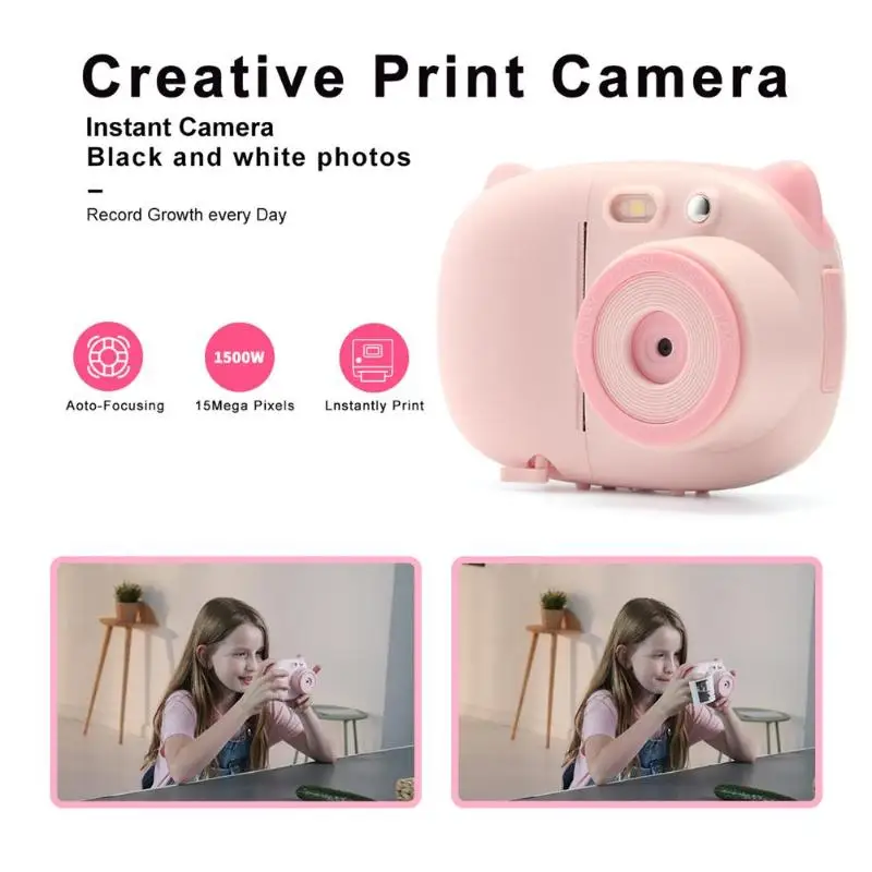  P02 WiFi 1080P Children Mini Cute Digital Camera DIY Photo Printing Video Recorder Camcorder Kids B