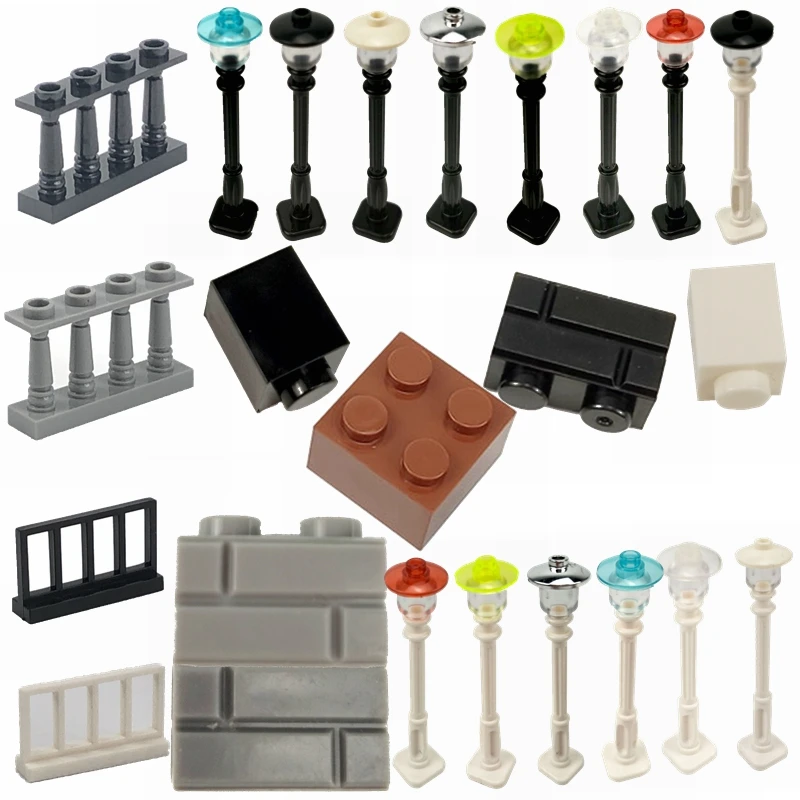 

Legoing City Sets Building & Construction Toy Wall Brick Fence Street Light Citys Bricks Legoings Children Educational Toys Gift