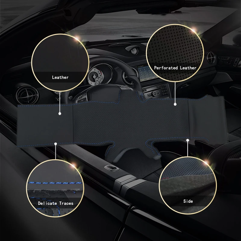 Авто оплетка на руль чехол для Лада Веста Xray- DIY ручные Прошитые автомобильные чехлы