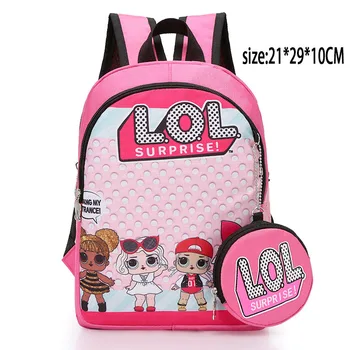 

LOL dolls SURPRISE mochila bag Children's School Cute Bag plecak 3d Bag Cartoon Print Cute Anime kids Backpack Kindergarten