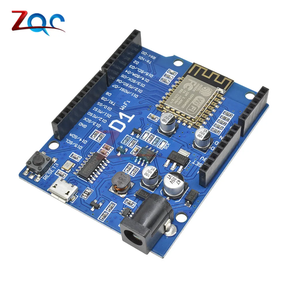 Плата разработки беспроводного модуля WeMos D1 Mini CH340 ESP8266 ESP-12E WiFi для Arduino R3 IDE |