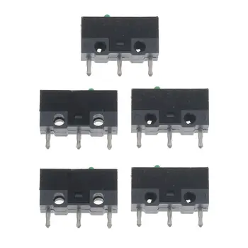 

5Pcs Original HUANO Mouse Micro Switch Micro Button Green Point Silver Alloy Contacts 5 Millions Lifetime