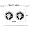 New Classic stainless steel men Ear studs  sunshine boy personality Ear Jewelry Round shape Zircon Earring For male Holiday gift 6