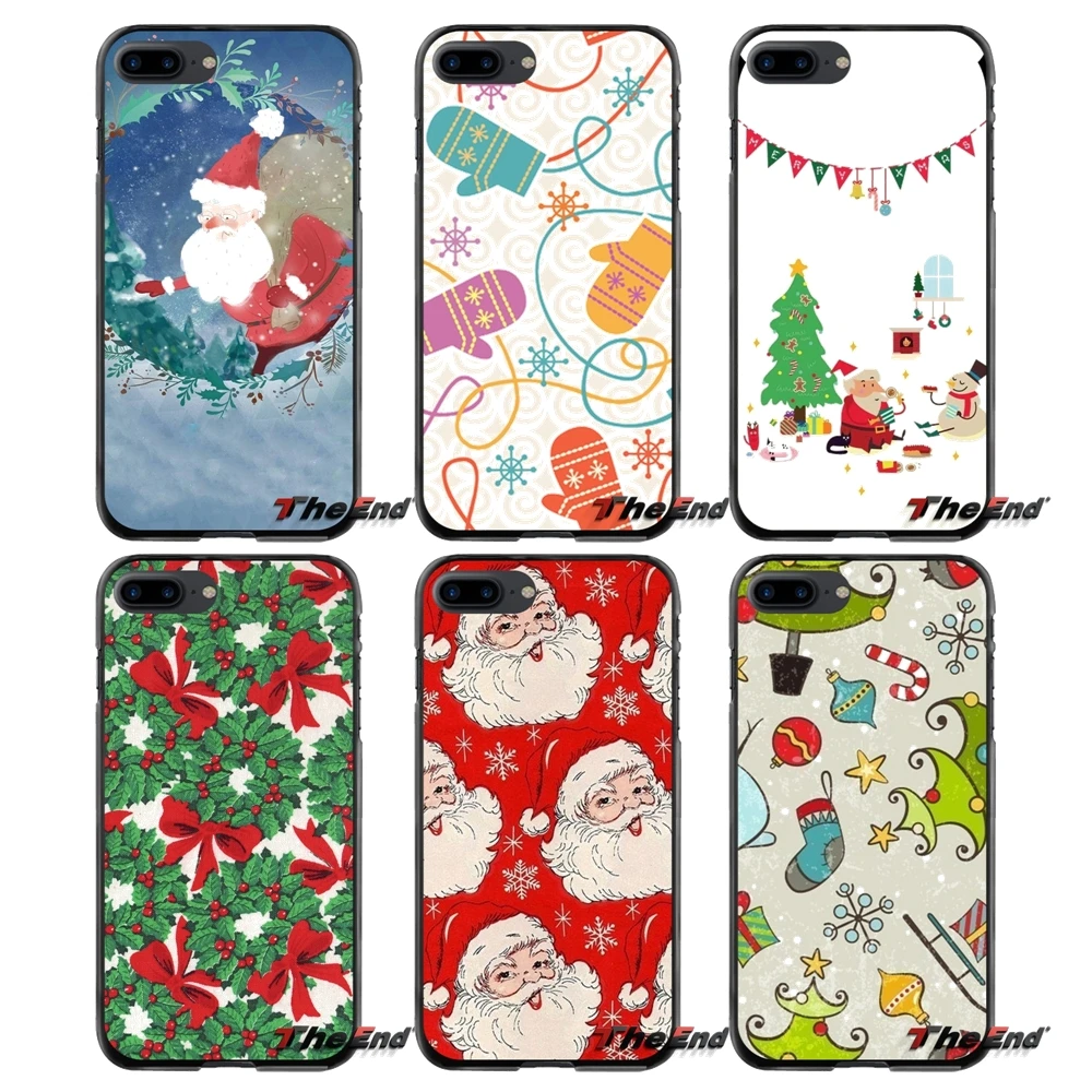 Для Apple iPhone 4 4S 5 5S 5C SE 6 6S 7 8 Plus X iPod Touch высококачественные рождественские аксессуары