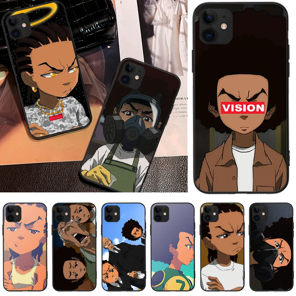 Мягкий черный чехол для телефона BaweiTE The Boondocks huey and riley iPhone 5C 6 6S 7 8 plus X XS XR MAX 11 pro Pro Max