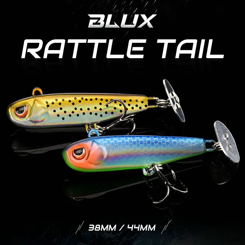 BLUX Rattle Tail 38mm 44mm Power Shining Paddle Metal Jig Fast Zinc Jigging Spoon Bait Bass Trout Sinking Hard Fishing Lure — view 2