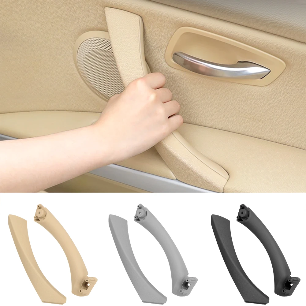 BEBECAR Carbon Fiber Pattern Interior Door Handle Trim Set For BMW 3-Series E90 2005-2012