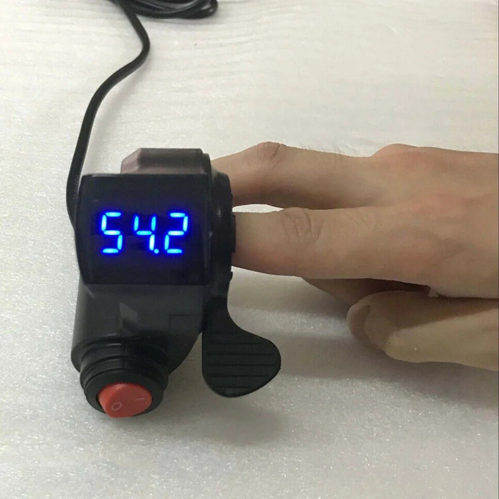 

Accessories Portable Scooter Key Knock Thumb Throttle With Power Switch Black 12V-72V Universal LED Display For Electric Bike