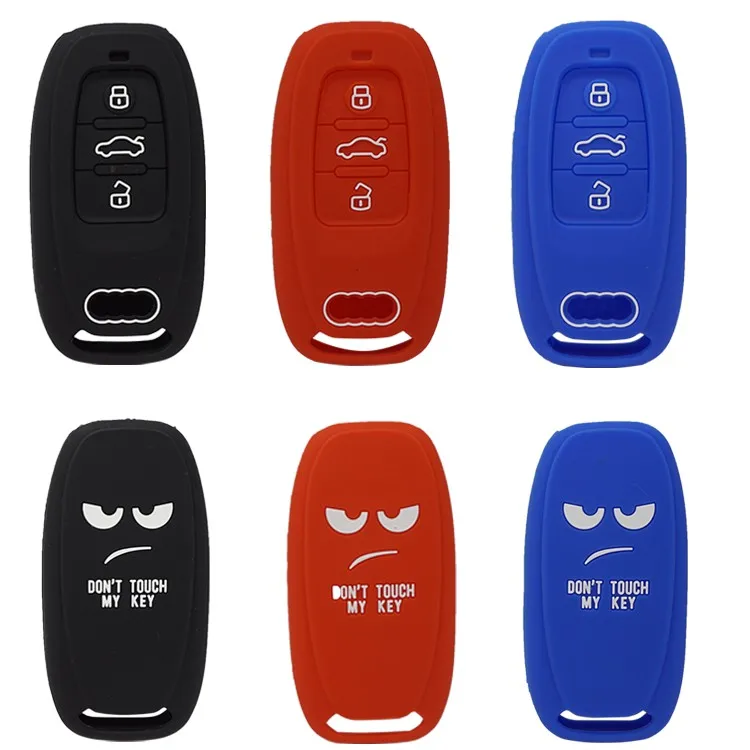 Cocolockey силиконовый чехол для автомобиля с надписью Don't Touch My Key держатель Audi A3 A4 A5