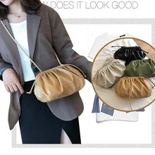 Женская простая сумка-мессенджер с пельменями, новая модная облачная женская сумка-клатч, плиссированная сумка-мессенджер на плечо, женская сумка через плечо