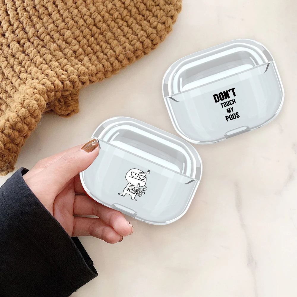 Прозрачный жесткий чехол для наушников из поликарбоната для Airpods Pro с милым рисунком Микки из мультфильма, беспроводные наушники, защитный чехол для зарядки