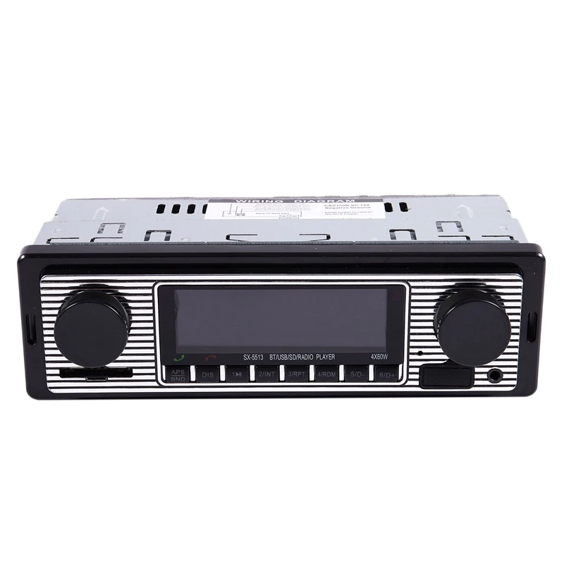 12V Bluetooth Vintage Car Radio MP3 Player Stereo USB AUX FM Radio Station Bluetooth with Remote Control FM Radio Receiver pink mp3 player